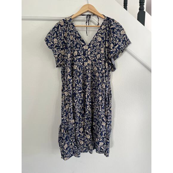 Old Navy Womens XXL Dress V-Neck Mini Swing Dress Boho Fairy Peasant Forrest - Picture 1 of 14